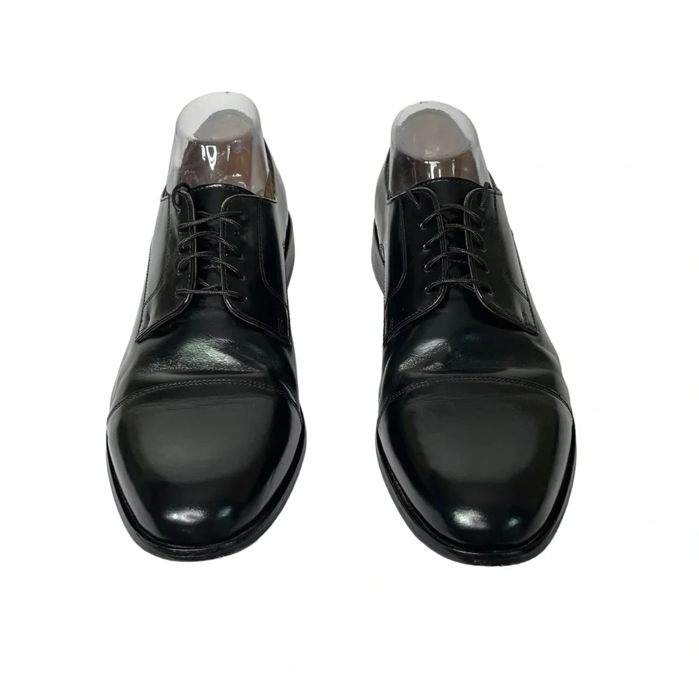 Florsheim Broxton‎ Cap Toe Men's 10.5 D Black Leather Dress Tie Shoes